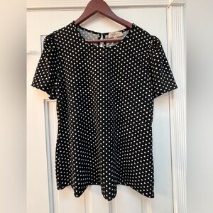 Philosophy Black and White Polka Dot Blouse